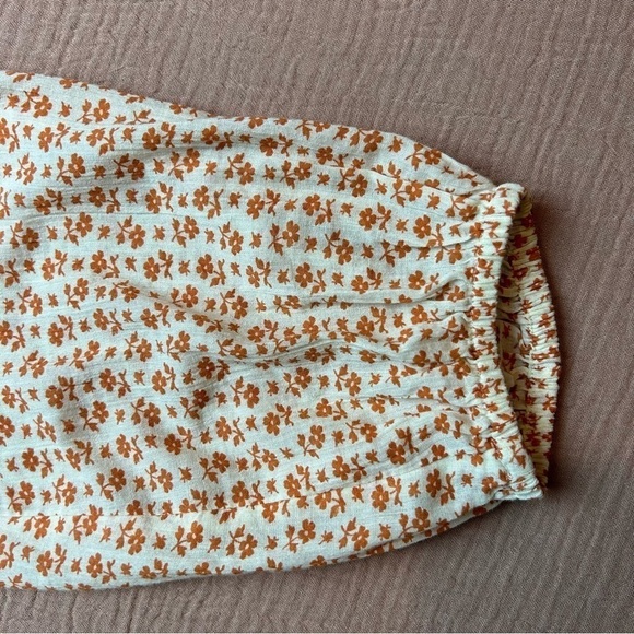 Madewell Ruffle Yoke Prairie Top in Cutout Blooms Long Sleeve Blouse, size L - Picture 11 of 13